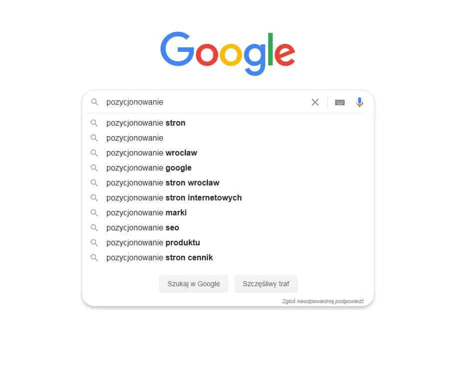 google wyszukiwarka