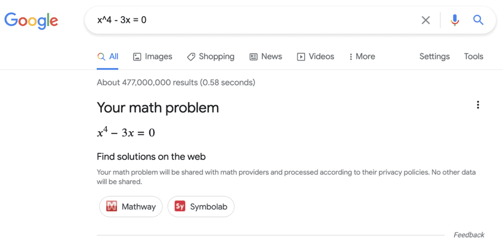 google-math-solvers