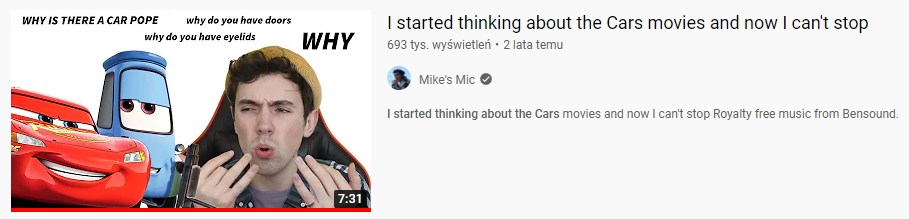 screenshot kanał Mike's Mike