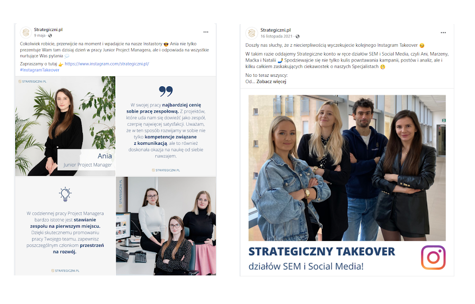 instagram takeover Strategiczni.pl